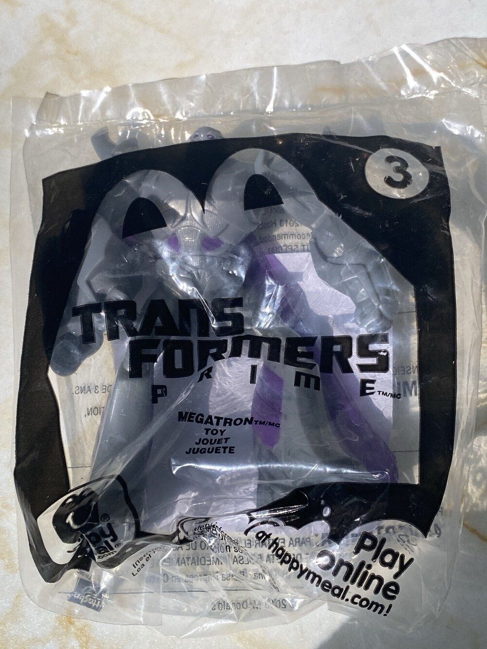 New McDonald's Transformers Prime Megatron No. 3 Toy 2013 Sealed